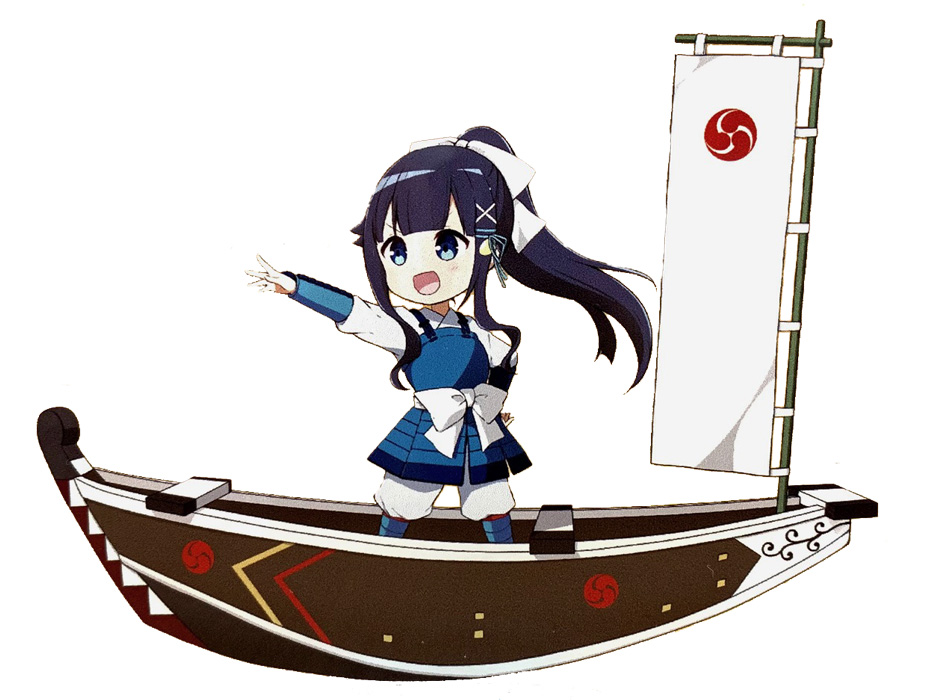 熊野水軍の青い甲冑を着た帆南美ちゃん